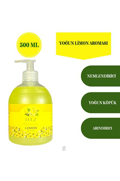 LUUZ Moisturizing Effective Deodorizing Lemon Flavored Lemon Liquid Soap 500 ml