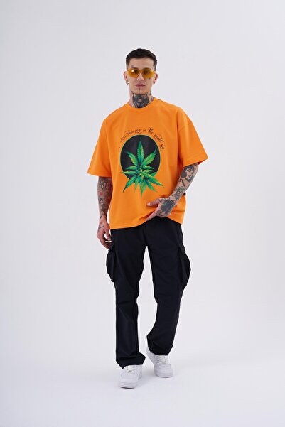 Machinist Ανδρικό πορτοκαλί μπλουζάκι με στάμπα με βότανα