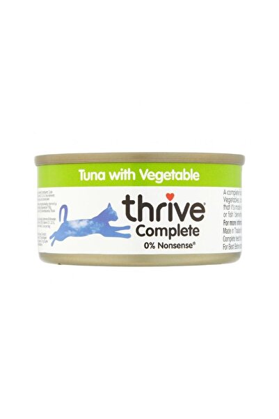 Thrive طعام القطط الرطب الكامل من التونة مع الخضار - 75 جرام - عبوة من 12 قطعة