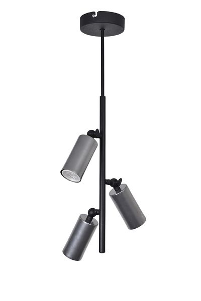 Modavize Madrid Modern Design Spot Adjustable Living Room Kitchen Cafe Black Gray Color 3-Piece Chandelier (Daylight)