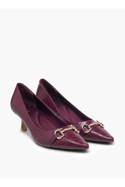 Celeste Women's Textured Slip-On Pumps with Kitten Heels