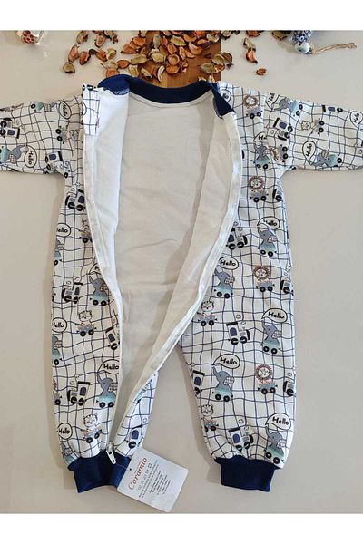 Caramio 2 Tog Sleeping Bag with Elephant and Train Print