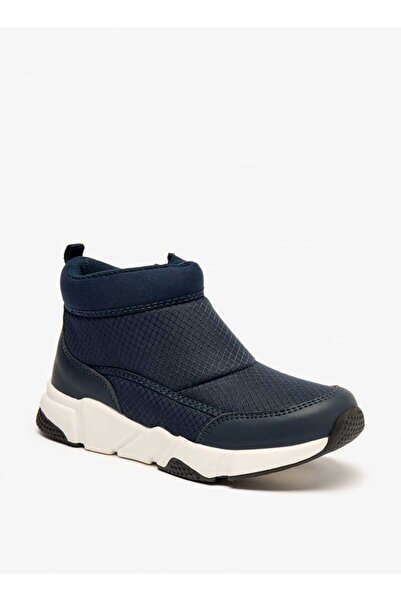 Juniors حذاء ذو ​​قصة عالية ومزخرف بسحاب للإغلاق