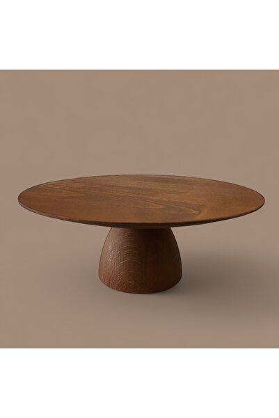 ELZEY HOME حامل كيك دائري مقاس 25 × 9 سم - طبيعي من خشب السنط الطبيعي