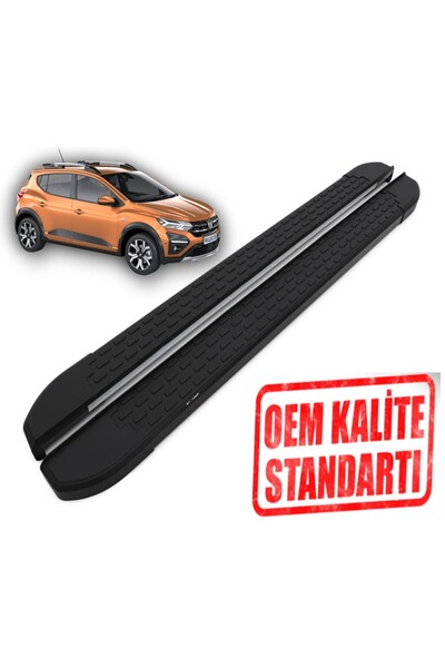 Omsa SANDERO 3 STEPWAY 2020 2021 2022 2023 2024 2025 ARACA ÖZEL NEVADA SİYAH YAN BASAMAK