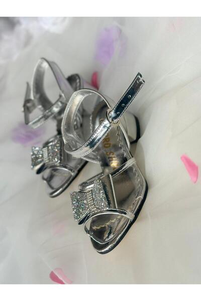 Gala Önü Simli Fiyonklu Topuklu Çocuk Ayk