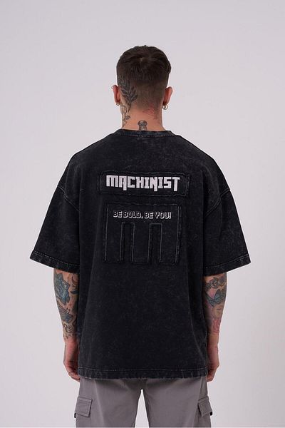 Machinist Ανδρικό μπλουζάκι Be Bold Be You Must Washed Oversize Asphalt T-shirt