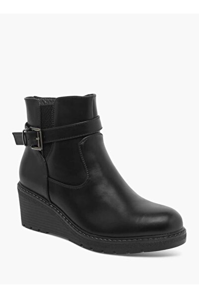 Celeste Women's Ankle Boots with Buckle Closure and Wedge Heel