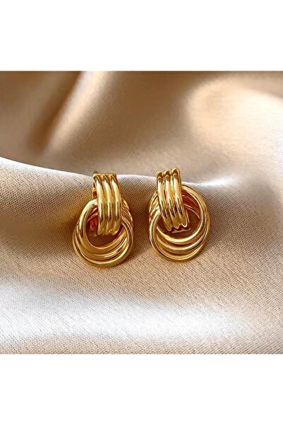 Accessories Vanilla Avenue Altın Sarısı Sallantılı Halka Kadın Küpe