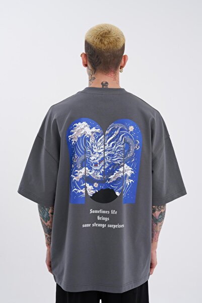 Machinist Ανδρικό μπλουζάκι καπνιστού μεγάλου μεγέθους Dragon Machinist Printed