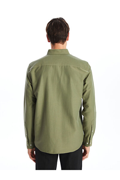 LC Waikiki Ανδρικό πουκάμισο - Slim Fit, Μακρυμάνικο, Dobby