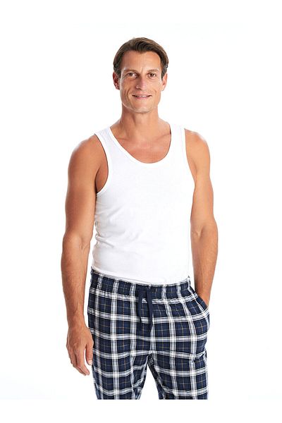 LC Waikiki Lw - U Collar Combed Cotton Men's Undershirt 2-Piece
