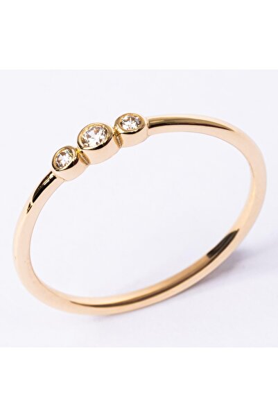 FasekGold Tria Pırlanta Modern Evlilik Teklifi-minimal Tasarım Hediye-925 Ayar Gündelik Estetik Gümüş Yüzük