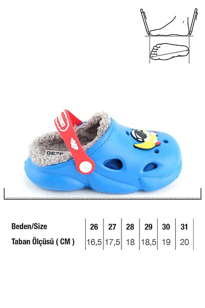 GEZER Boy's Winter Eva Plush Inside Home School Nursery Slippers Sandals