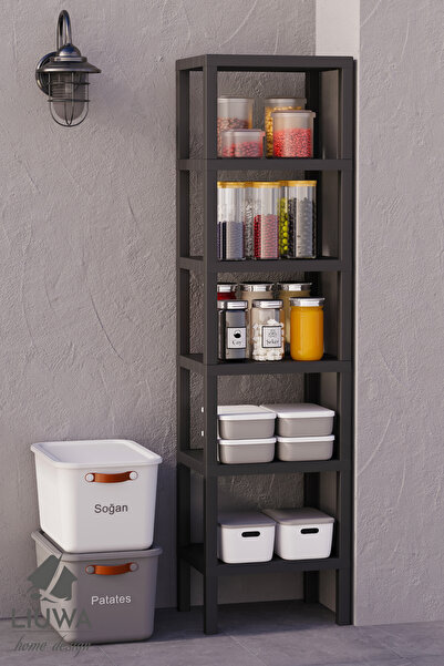 LIUWA LIUBEG 6 Katlı Portatif Çok Amaçlı Açık Kiler Dolabı