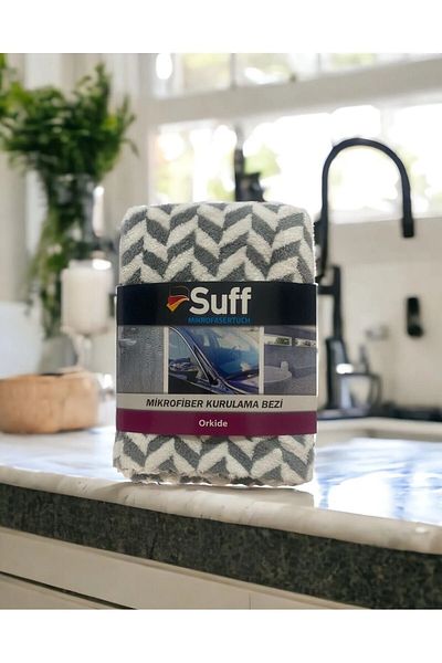 Suff Microfiber Drying Cloth with Orchid Pattern - Auto Cloth (70X50Cm) 1 Pcs