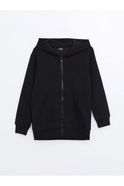 LC Waikiki New Season Boy's Thick Zip-Up Sweatshirt with Hood - W44124Z4