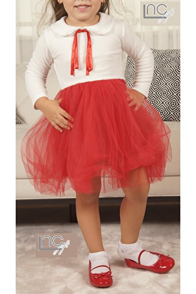 nc gift Fusta Tutu căptușită Bumbac Rochie mânecă lungă Guler Bebelus