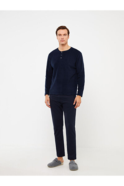 LC Waikiki Lw - Crew nyakú, hosszú ujjú polár férfi pizsama felső