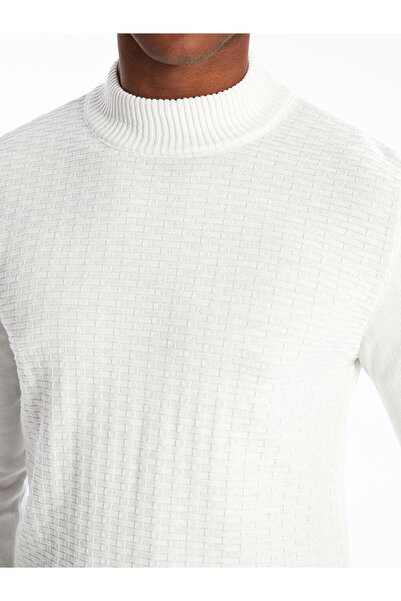 LC Waikiki Чоловічий трикотажний светр з довгим рукавом з коміром Balikci W4ac96z8