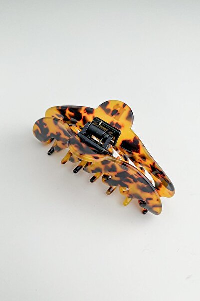 Modex Leopard Print Long Geometric Clamp Buckle (10cm)