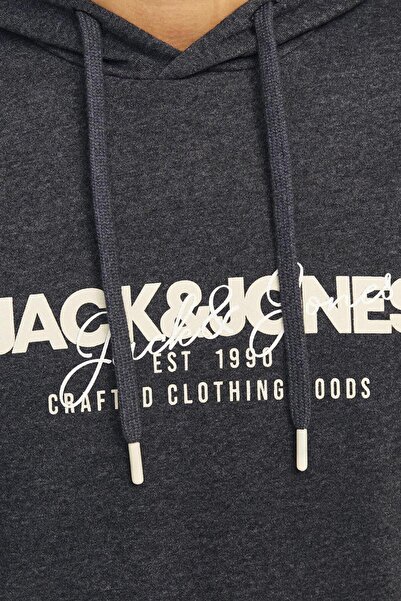 Jack & Jones JJALVIS Μαύρη κουκούλα - 12256848