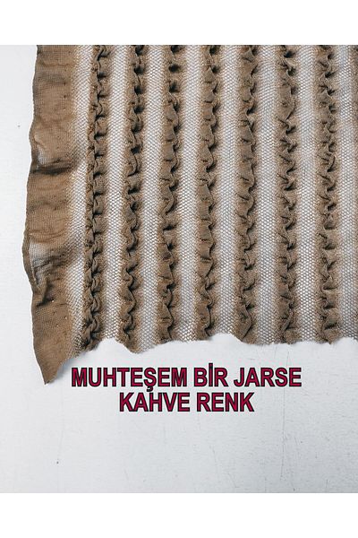 Kumaş Parça Τζέρσεϊ σε καφέ χρώμα - 140 cm πλάτος και 175 cm ύψος (Πλάτος = 70 cm)