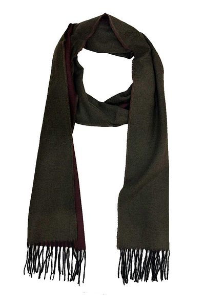 Kravatkolik Burgundy - Green Double Sided Men's Cashew K627