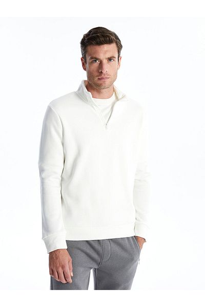 LC Waikiki Stand Collar Long Sleeve Men's Thick Sweatshirt