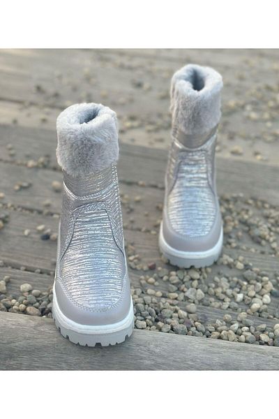 Surpie Shoes Παιδικές μπότες με γούνα, αδιάβροχες μπότες για κορίτσια