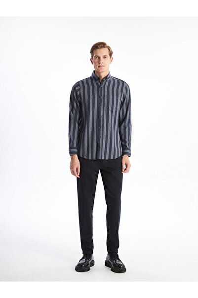 LC Waikiki LCW Regular Fit Довгорукавна смугаста сорочка для чоловіків