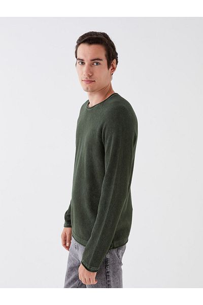 LC Waikiki Pánský pletený svetr - dlouhý rukáv, výstřih