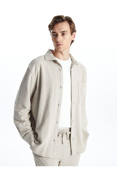 LC Waikiki Ανδρικό πουκάμισο μακρυμάνικο μπουφάν LCW Regular Fit