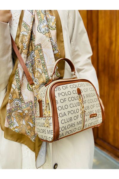 MEGA Polo Club of Colors Women's Handbag with 6 Compartments Hand and Adjustable Shoulder Strap