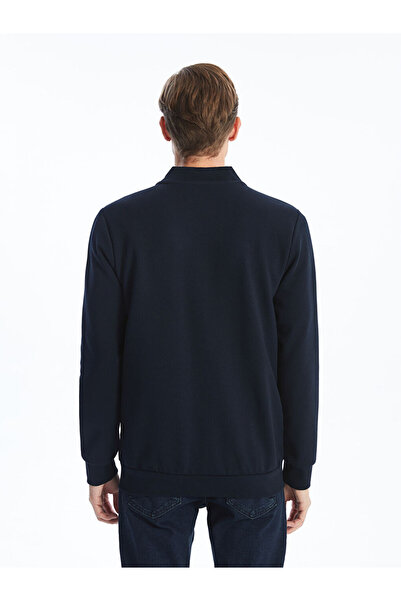 LC Waikiki Kolej Yaka Uzun Kollu Erkek Fermuarlı Sweatshirt