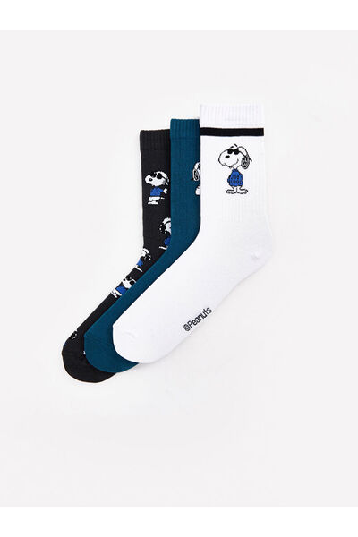 LC Waikiki LCWK Snoopy bedruckte Herrensocken im 3er-Pack