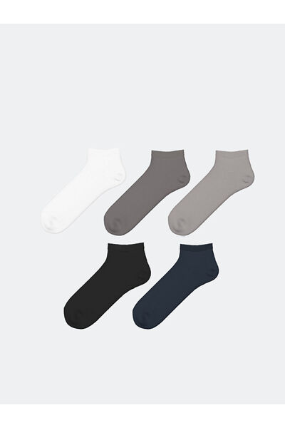 LC Waikiki Lcw Plain Men's Booties Socks 5 Pack