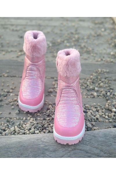 Surpie Shoes Παιδικές μπότες με γούνα, αδιάβροχες μπότες για κορίτσια