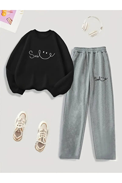 Frisson Γυναικείο κοστούμι, μακρυμάνικο φούτερ με στρογγυλή λαιμόκοψη και παν...