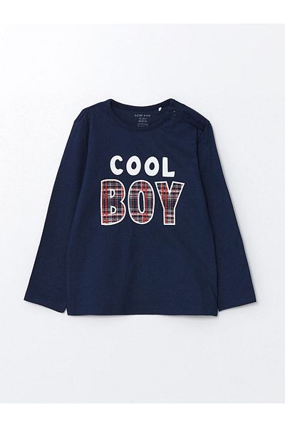 LC Waikiki LCW baby Crew Neck Long Sleeve Printed Baby Boy Pajamas Set