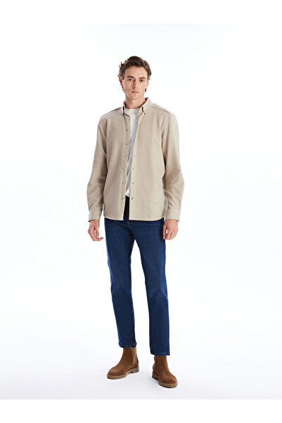 LC Waikiki Ανδρικό μακρυμάνικο πουκάμισο με λεπτή εφαρμογή