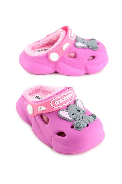 GEZER Girl's Winter Eva Plush Inside Home Garden Nursery Slippers Sandals