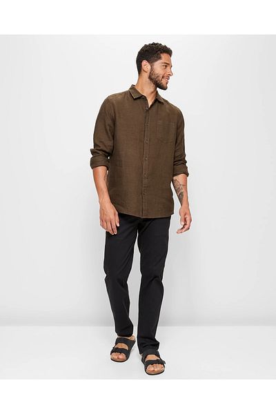 Guess Ls Island Linen Shirt Men's Shirt