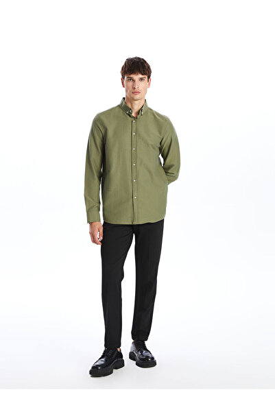 LC Waikiki Ανδρικό πουκάμισο - Slim Fit, Μακρυμάνικο, Dobby