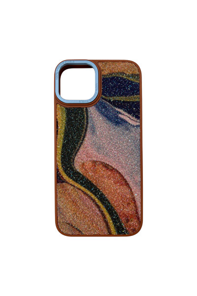 Nettech İphone 15 Uyumlu Nt-n029 Desenli Arka Koruma Kılıf - Kahverengi