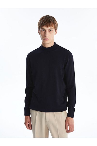 LC Waikiki Half Turtleneck Long Sleeve Men's Knitwear Sweater