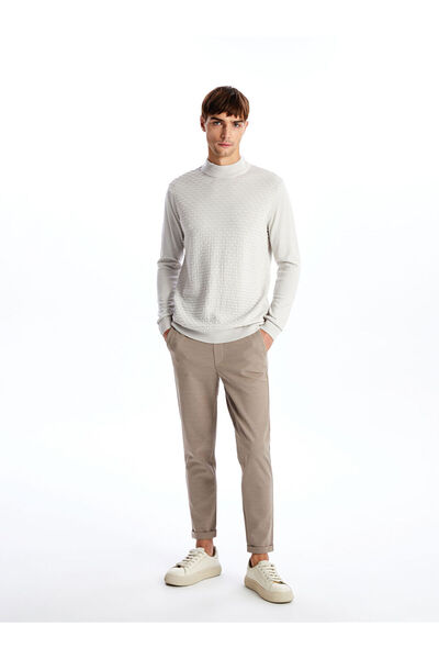 LC Waikiki Ανδρικό πλεκτό πουλόβερ με μακρυμάνικο μισό ζιβάγκο - W40731Z8