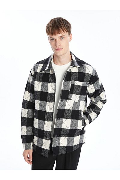 LC Waikiki Regular Fit Long Sleeve Plaid Men's Shirt Jacket