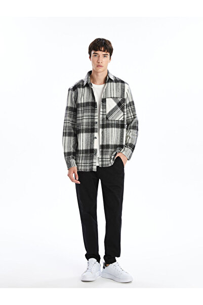 LC Waikiki Κανονική εφαρμογή μακρυμάνικο καρό ανδρικό πουκάμισο ξυλοκόπο