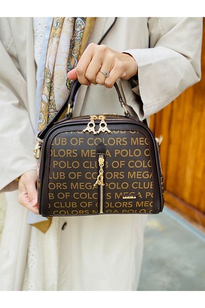 MEGA Polo Club of Colors Women's Handbag with 6 Compartments Hand and Adjustable Shoulder Strap